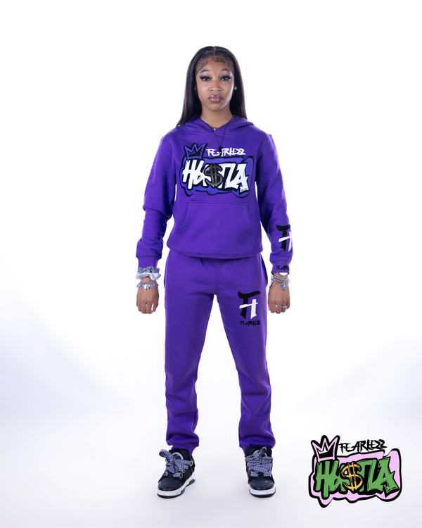 Fearlezz Purple Sweatsuit - Macei K Collection
