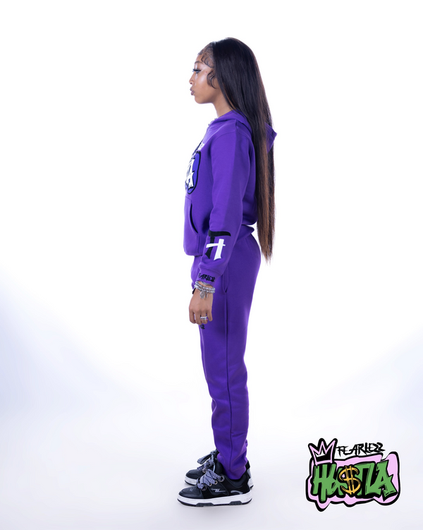 Fearlezz Purple Sweatsuit - Macei K Collection